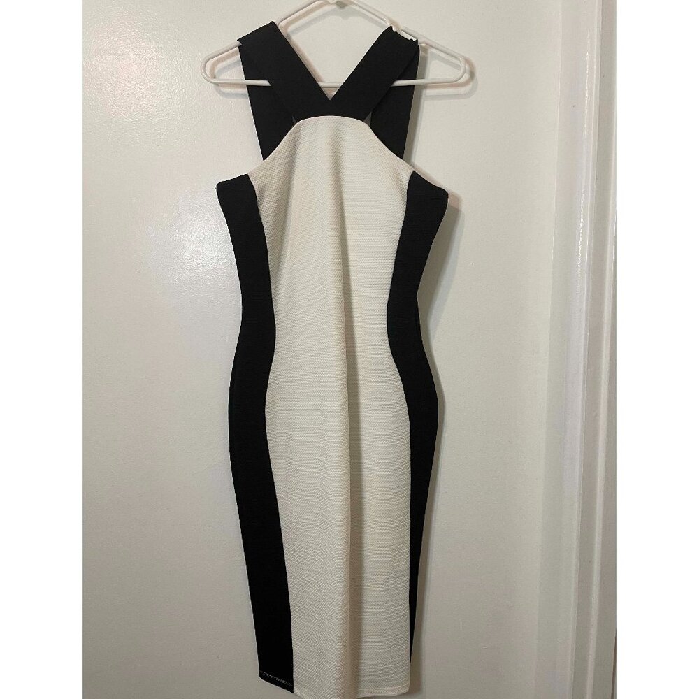 Black and White River Island Color Block Pencil Dress size 12